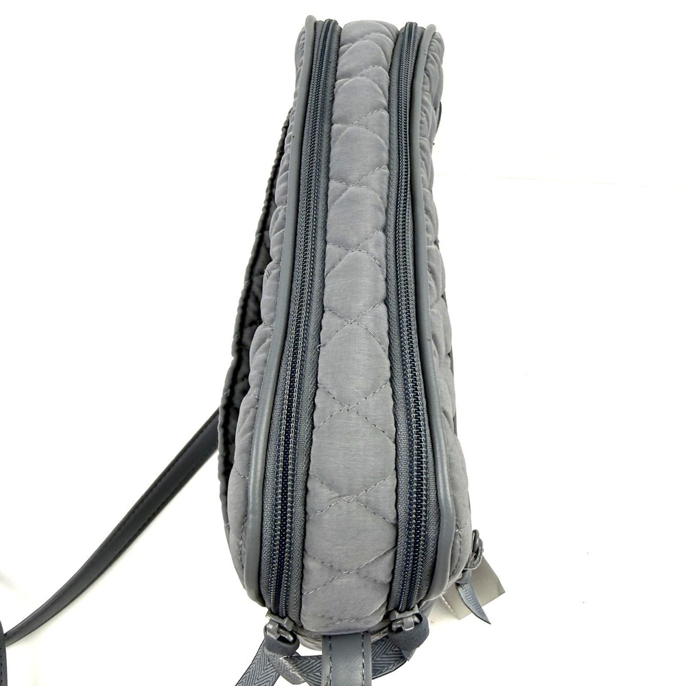 Vera Bradley Trimmed Crossbody Bag WITH Wallet Carbon Gray Microfiber NWT - Picture 4 of 16
